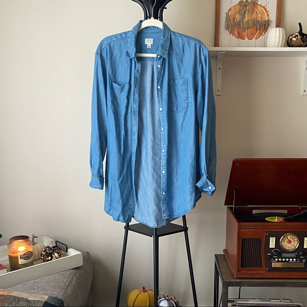 Chambray button down shirt